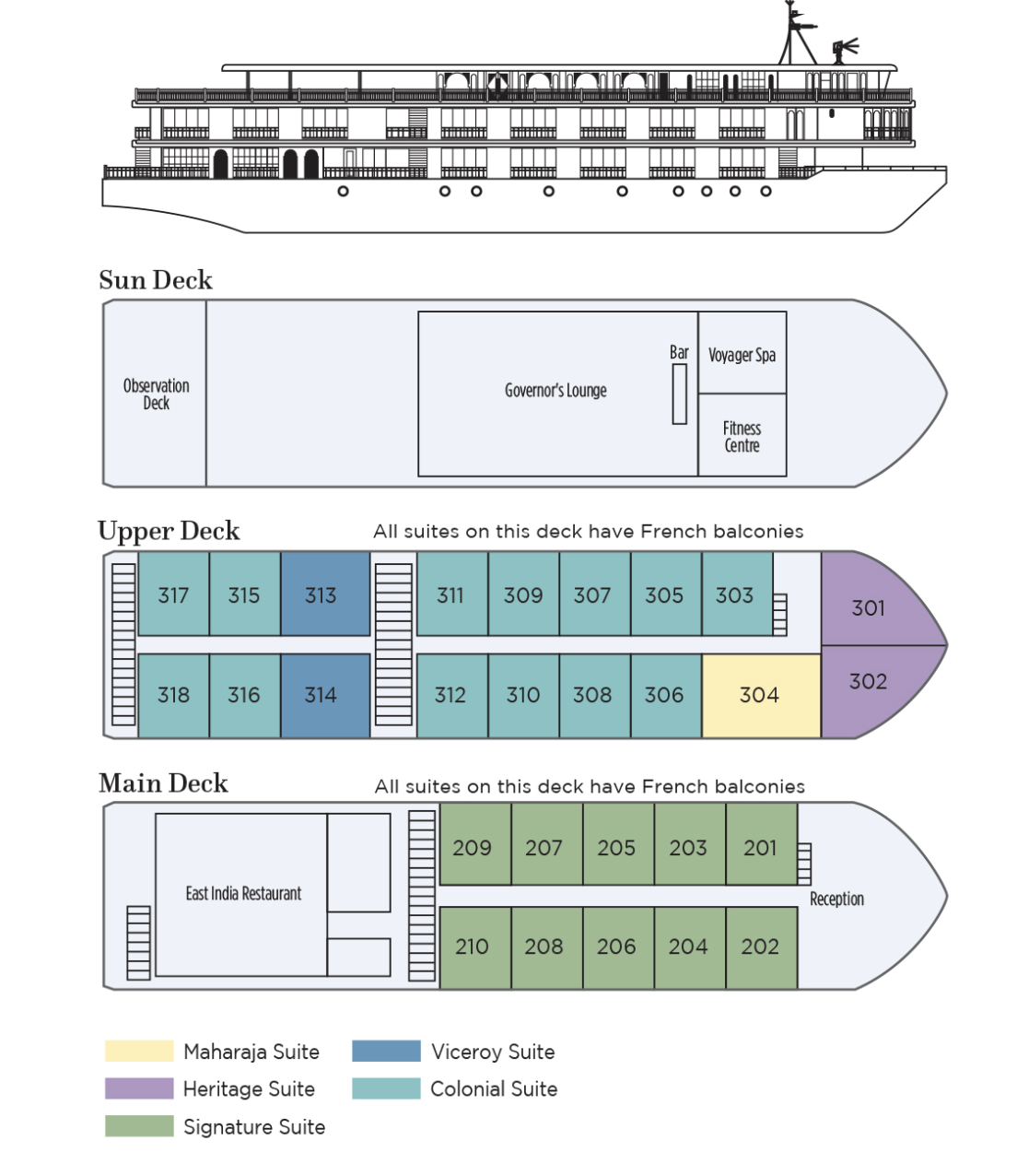 Deck plan for Ganges Voyager II
