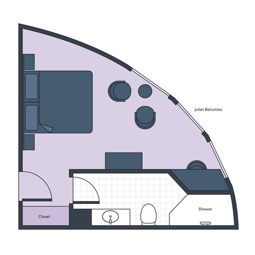 Floor plan of the Heritage Suite aboard Ganges Voyager II