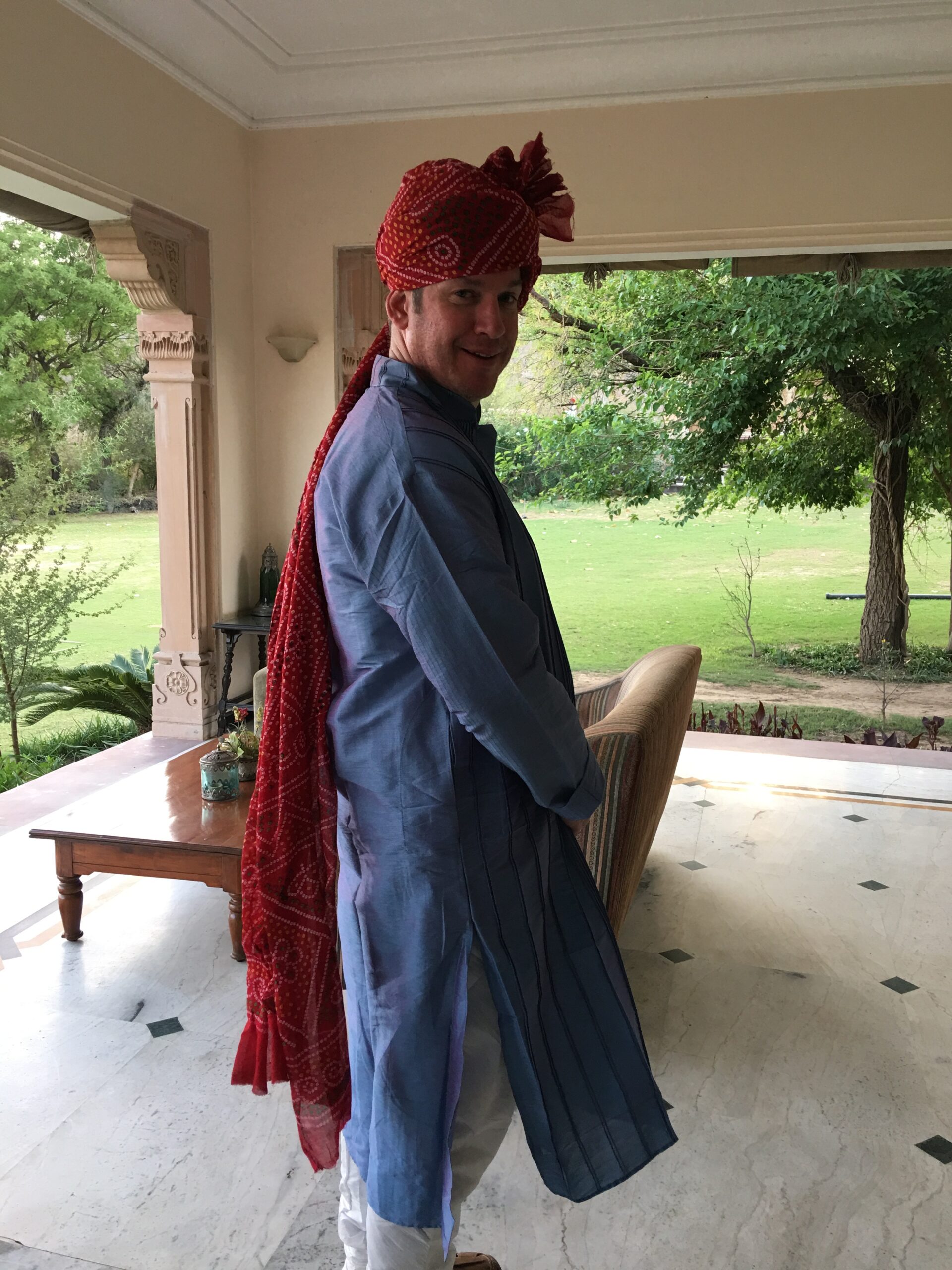 Michael in traditional dress in India