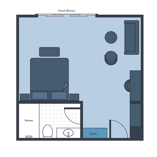 Floor plan of the Viceroy Suite aboard Ganges Voyager II